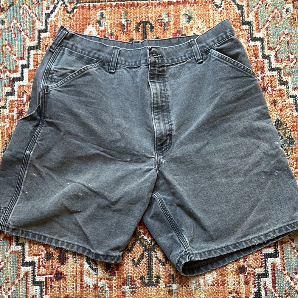 Carhartt Gray Jean Shorts Relaxed Fit